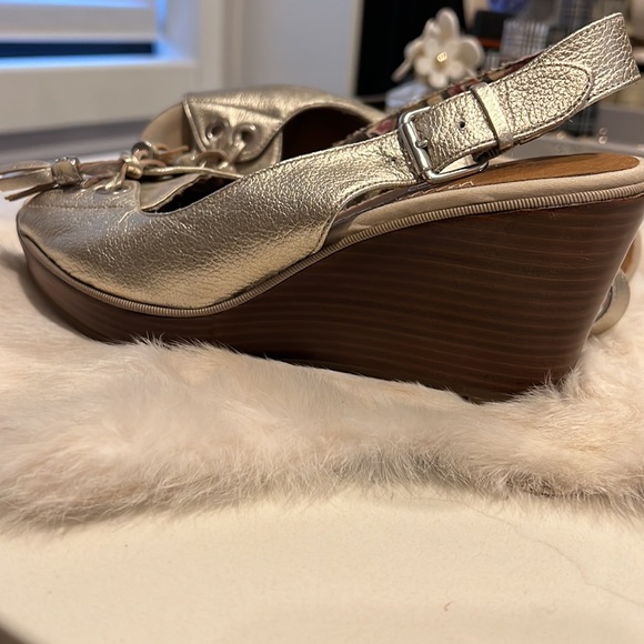 Sperry open toe leather wedge shoe - Picture 3 of 5
